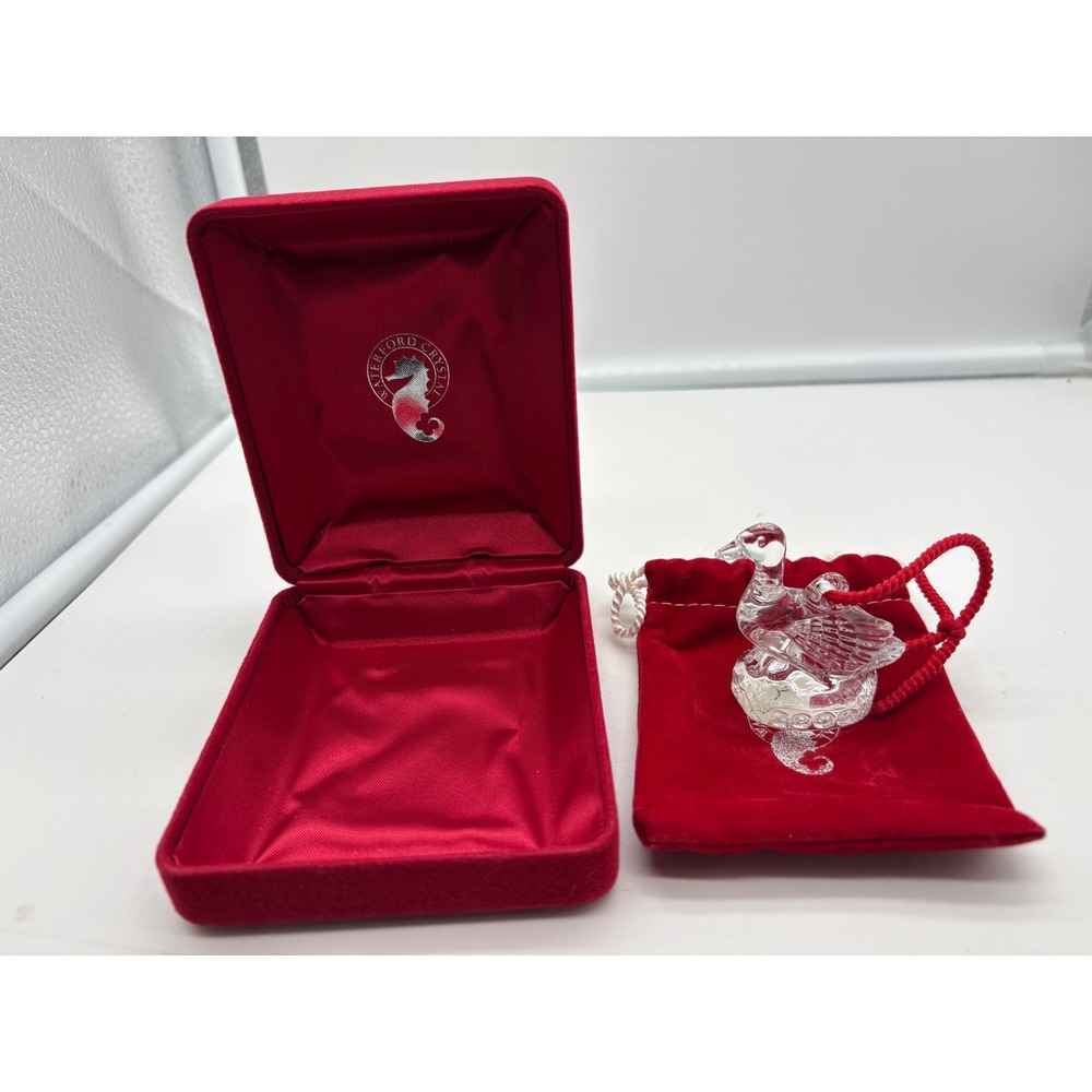 Waterford Crystal 2000 12 Days of Christmas Six Geese Ornament 6th Ed Dated